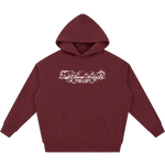 FLOWER HOODIE BORDEAUX
