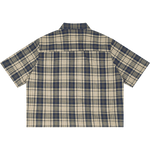 PLAID BOXY SHIRT STONE