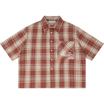 PLAID BOXY SHIRT RED