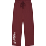 FLOWER SWEATPANTS BORDEAUX